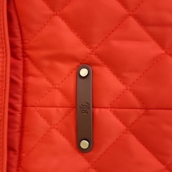 LAUREN RALPH LAUREN Quilted Jacket Spicy Orange Color Size small womens - Picture 9 of 11